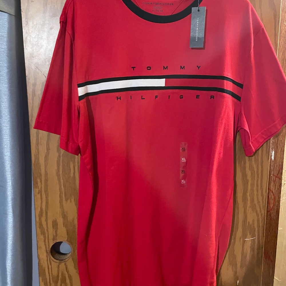 Tommy Hilfiger Red Short Sleeve Tee